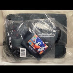 Sega console plush with control and game